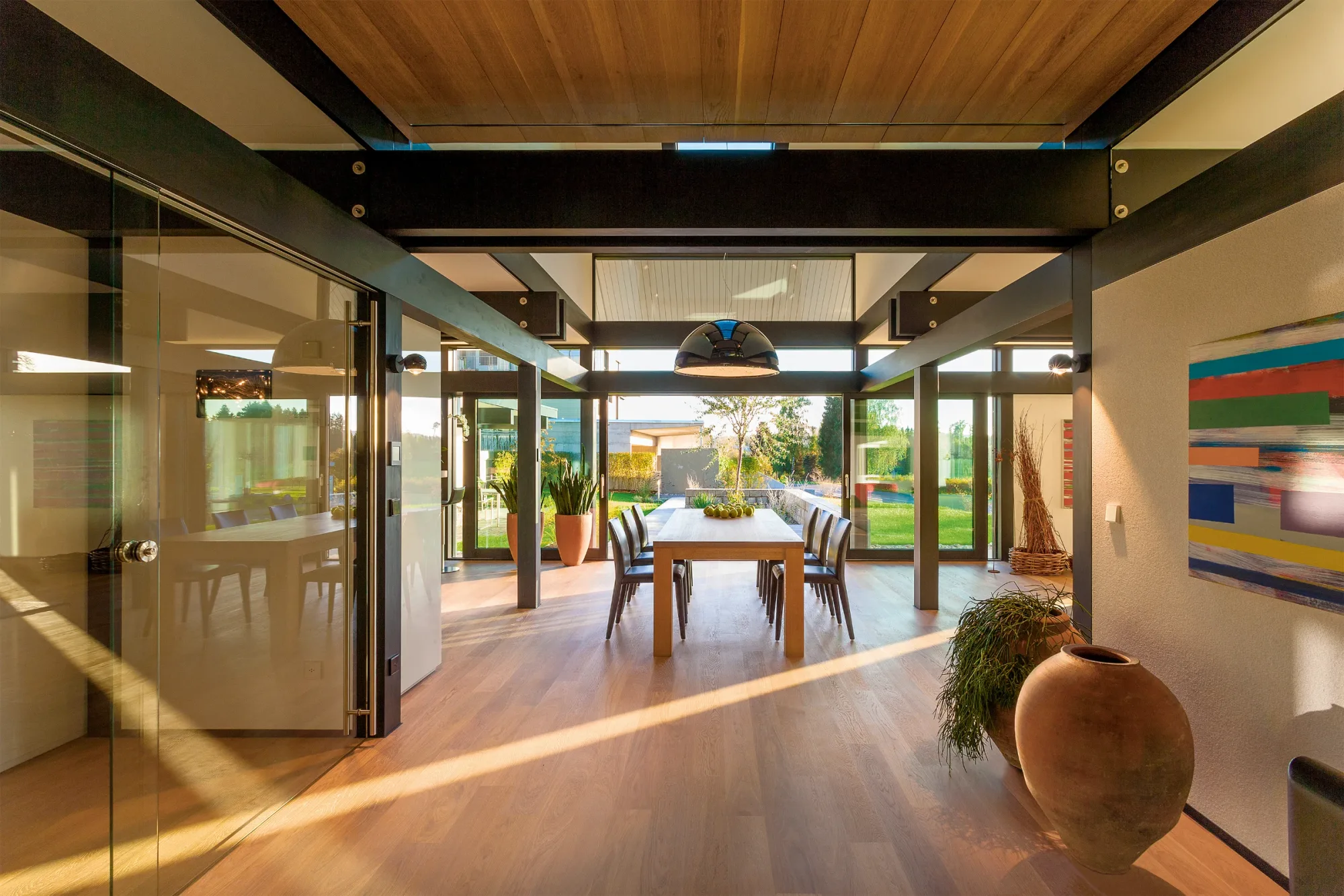 HUF Haus Musterhaus Zürich – Blickachse durchs Haus