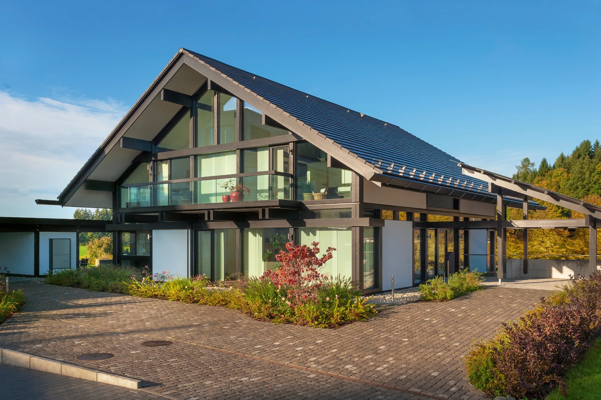 HUF Haus Musterhaus Zürich – Aussenansicht Eingang